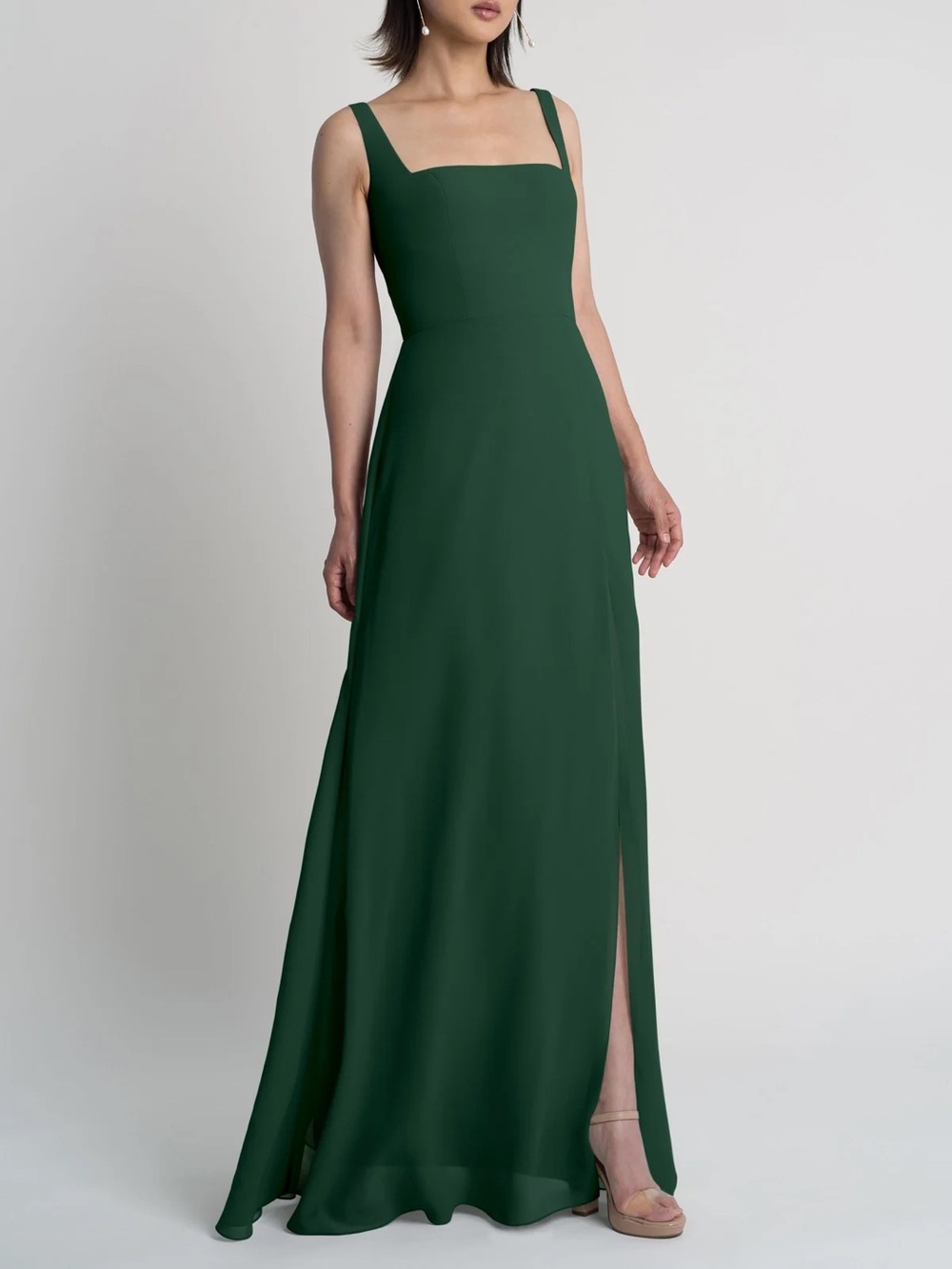 Jenny Yoo Jenna Bridesmaid Dress Size 10 in Forrest Color